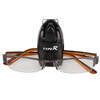 

TYPER car glasses folder YH-565 silver black 85 * 25mm rotatable vehicle dual card glasses folder universal