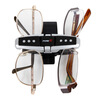 

TYPER car glasses folder YH-565 silver black 85 * 25mm rotatable vehicle dual card glasses folder universal