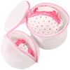 

Jingdong supermarket] green reed laundry bag bra cleaning bag thickened drum + hemisphere 2 sets of pink