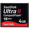 

SanDisk Ultra II High Speed ​​100X 4GB CF Card 15MBs