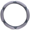 

Car kiss 3D stereo mesh breathable non-slip sandwich car steering wheel sets environmental protection inner ring design gray