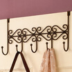 

Ou Runzhe black door behind the nail-free seamless 5 hook hanger door coat hook storage shelf 3 Pack