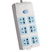 

Bull BULL GN-206 socket plug-in board row row wiring board drag board 6-bit total length of 3 meters super power prote