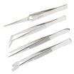 

Pro&39skit 808-389 stainless steel tweezers group pointed flat head elbow bulletproof tip