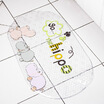 

Green personality PVC bathroom non-slip floor mats hippo bottom suction cup design