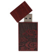 

Transshow Carved wood 32g creative green U disk gift custom USB flash drive