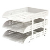 

Effective deli 9215 thick PS material high-strength three-tier file disk seat gray 1 only installed