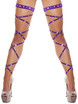 Canis Sexy Womens Thigh Leg Wraps Strap Bandage Stretchy Crystal Rave Dance Clubwear canis kopen in de aanbieding