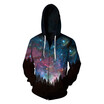 Aowofs New Mens 3D Printed Zipper Hoodies Womens Hooded Sweater Suede Inside Bll029 aowofs kopen in de aanbieding