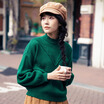 Joy Collection Inman Spring Literary Lantern Long Sleeve Loose Pullover Sweater Female 1873132236 Green joy collection kopen in de aanbieding