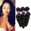 Abalance 8A Brazilian Loose Wave Human Hair Weaves 3Pcs Virgin Extension Wefts abalance kopen in de aanbieding
