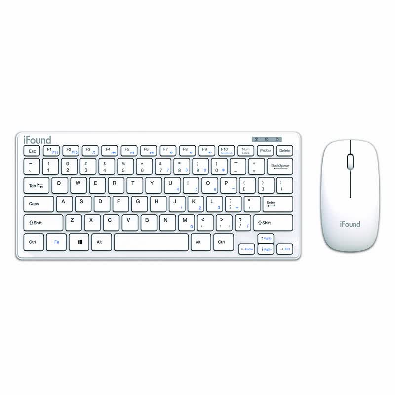 Founder iFound W6226 Wireless Mouse Keyboard Set Keypad Mouse Set Laptop Keyboard White