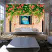 Personalizado 3D Mural Wallpaper Modern Romantic Rose Butterfly Foto Papeles de Pared Sala de estar Sala de estar Sofá Panel de Fondo Pared