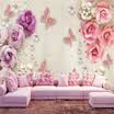 Papel pintado de encargo de la foto para las paredes estilo europeo flor de la mariposa del diamante joyería TV fondo Mural pintura de la pared papel pintado 3D