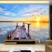 Custom 3D Photo Wallpaper 3D Naturaleza Paisaje Vista al Mar Gran Muralla Decoración de Pared Sala de estar Dormitorio moderno Papel Pintado