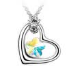 Flower Necklace Crystal from Austrian High Quality Heart Pendants Necklace For Women Bijouterie Female Gift 112