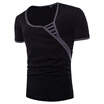 Canghpgin Summer Mens Irregular Casual Short Sleeve T Shirt Tops canghpgin kopen in de aanbieding