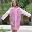 Many beautiful childrens raincoat boys&girls childrens poncho bag thick cartoon student baby poncho inflatable hat pink XX