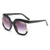 SHAUNA mujeres de gran tamaño medio marco gafas de sol diseñador de la marca señoras de moda único redondo gradiente lente sombras UV400