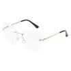SHAUNA Classic Oversize Mujeres sin montura Gafas de sol Fashion Ladies Rosa gradiente lente Gafas