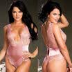 US Women Sexy-Lingerie Ropa de dormir Ropa de dormir Sheer Babydoll Lace Body Underwea