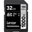 Lexar 32GB read 150MBs write 60MBs SDHC UHS-II U3 ​​V30 SD high speed memory card 1000x MLC particles