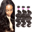 Glary Brazilian Virgin Hair Wefts Body Wave Wholesale Human Weaves 3 Bundles Cheap Natural Black Color glary kopen in de aanbieding