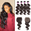 Fastyle Brazilian Virgin Human Hair Body Wave Bundles With Lace Closure 44 Free Part Naural Black Unprocessed fastyle kopen in de aanbieding Fastyle Brazilian Virgin Human Hair Body Wave Bundles With Lace Closure 44 Free Part Naural Black Unprocessed fastyle kopen in de aanbieding
