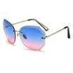 SHAUNA Mujeres Rimless Square Gafas de sol Fashion Ladies Pink Gradiente Lentes Gafas UV400