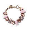 Aiyaya Elegant Fashion Jewelry Pink Crystal Sapphire Flower Waterdrop Chain&Link Bracelets