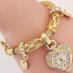 March 6Th Ladies Bracelet Watch Fashion Gold Silver Heart march 6th kopen in de aanbieding