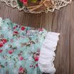Princesa niña ropa de encaje floral mameluco trajes trajes de una sola pieza 0-24M