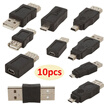 Meihuid Hot 10Pcs Otg Usb Male To Female Micro Mini Changer Adapter Converter meihuid kopen in de aanbieding