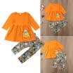 Vestido de blusa de camiseta de niña pequeña para bebé niño Pantalones largos Conjunto de ropa de traje de Legging