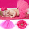 Duopindun Baby Girls Infant Flower Headband Tutu Skirt 2Pcs Costume Set Photo Prop New duopindun kopen in de aanbieding