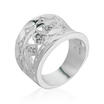 Canis Elegant Women Lady Silver Jewelry Plated Crystal Engagement Wedding Party Ring canis kopen in de aanbieding