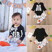 Meihuid 2Pcs Newborn Baby Boy Girl Halloween Romper Topslong Pants Outfits Clothes meihuid kopen in de aanbieding