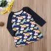 UK Princess Kids Baby Girl Unicorn Dress Dresses Ropa de manga larga 6M-7T