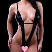 Conjunto de lencería sin mangas de babydoll body sin mangas Ropa interior sexy Ropa de dormir de encaje