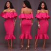 Duopindun Womens Off Shoulder Long Sleeve Frill Ruffle Bardot Midi Bodycon Dress Size 6 14 duopindun kopen in de aanbieding Duopindun Womens Off Shoulder Long Sleeve Frill Ruffle Bardot Midi Bodycon Dress Size 6 14 duopindun kopen in de aanbieding