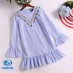 EE UU Stock Mamá Hija Mujeres Niños Niñas Rayas a rayas Vestido a juego Sundress