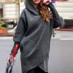 Sudadera con capucha larga para mujer Sudadera con capucha Suéter Casual Camiseta suelta Top