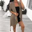 Las mujeres de la borla irregular OL Cardigan suéter Poncho chal abrigo chaqueta Outwear