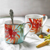 Joy Collection Dior Lily Classic Mugs Bana Flower Bone Porcelain Cup joy collection kopen in de aanbieding