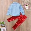 Duopindun Newborn Kids Baby Girls Denim Tops Shirt Pu Leggings Pants Outfits Set Clothes duopindun kopen in de aanbieding Duopindun Newborn Kids Baby Girls Denim Tops Shirt Pu Leggings Pants Outfits Set Clothes duopindun kopen in de aanbieding