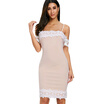 Gbtiger Lace Insert Cold Shoulder Mini Bodycon Dress gbtiger kopen in de aanbieding