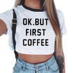 Duopindun Fashion Womengirl Summer Letter Print Casual T Shirt Short Sleeve Tops Blouse duopindun kopen in de aanbieding