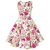 Gbtiger Vintage Sleeveless Floral Print Pin Up Dress gbtiger kopen in de aanbieding