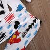 Bebés bebés niños Little Man Tops mameluco pantalones largos Trajes de 3 piezas Conjunto de Estados Unidos