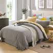 Yingxin bedding home textile plain color double color active printing combed cotton four-piece suit for 15 18 m bed silver gray rice